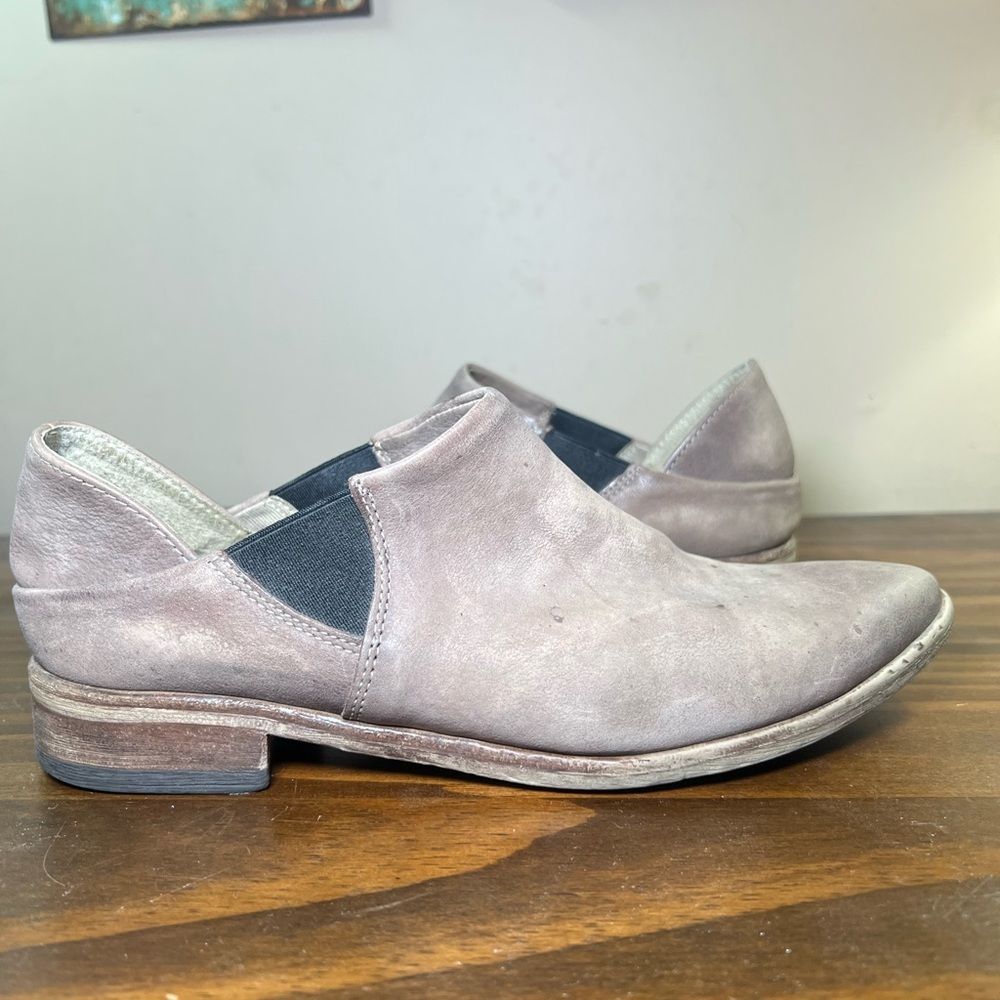 Free People women’s slip on gray booties sz 6.5